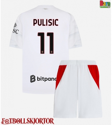 AC Milan Christian Pulisic #11 Borta Kläder Barn 2026-27 Kortärmad (+ Korta byxor)